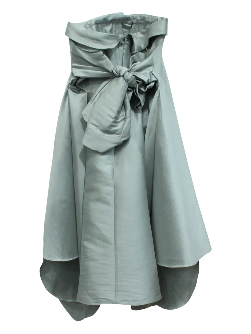 Château Quinault l'Enclos buttoned-front bow-detail mini dress - Blauw