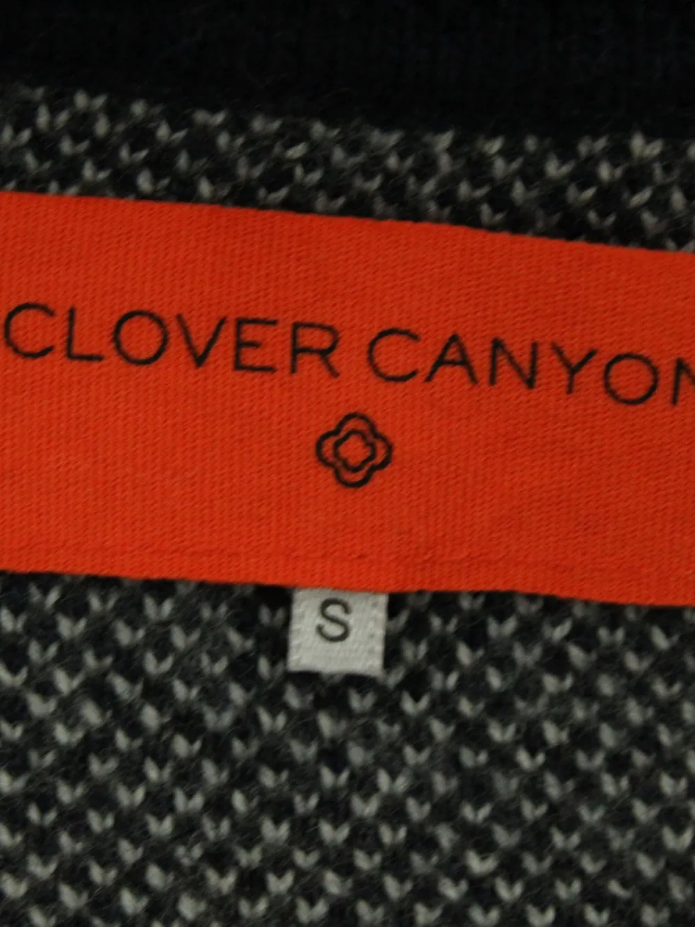 Pre-owned Clover Canyon Leaf-embroidered Ribbed Cardigan In Black