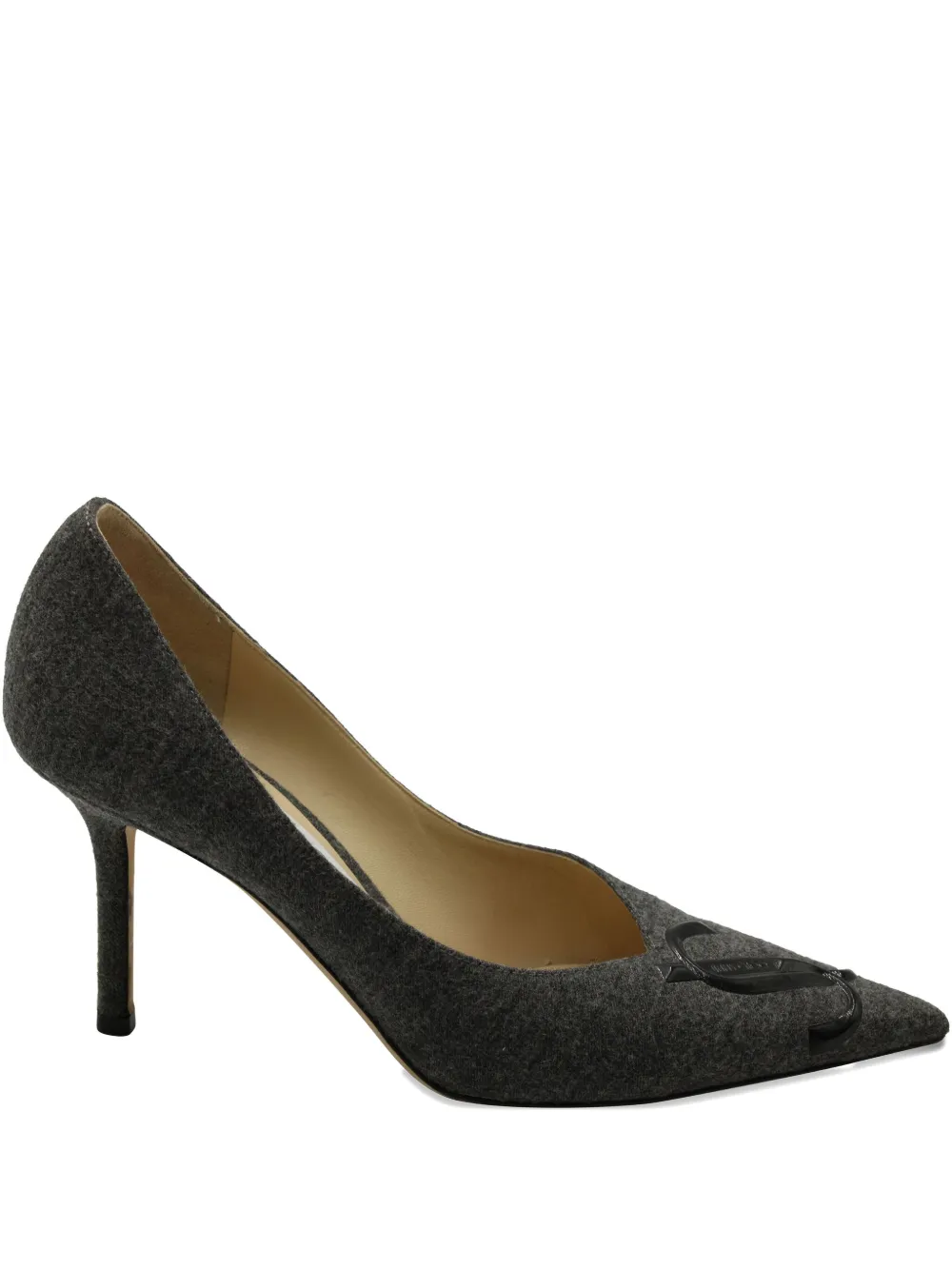 Jimmy Choo Pre-Owned  Love Decollete logo-detail pointed-toe pumps | Grey | Image 1