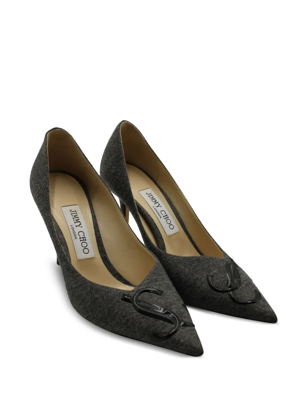 Jimmy Choo Pre-Owned  Love Decollete logo-detail pointed-toe pumps | Image 2