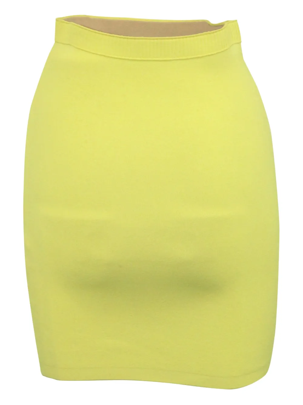 Pre-Owned Alexander Wang 2000s rib-knit pencil skirt - Geel