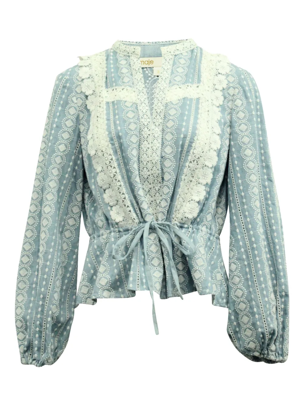 Maje broderie-anglaise lace blouse | Blue | Image 1