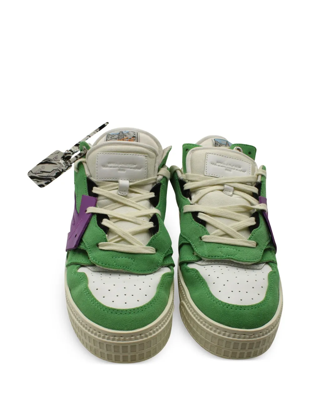 Pre-owned Off-white Floating Arrow Sneakers In Green