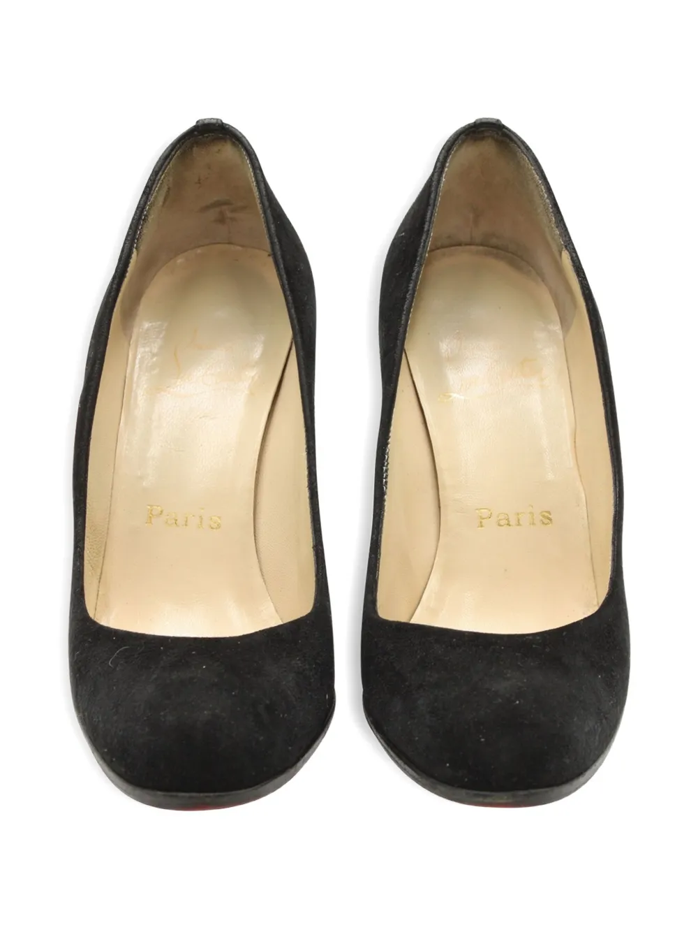 Pre-owned Christian Louboutin Kiss Me Wedge Pumps In Black