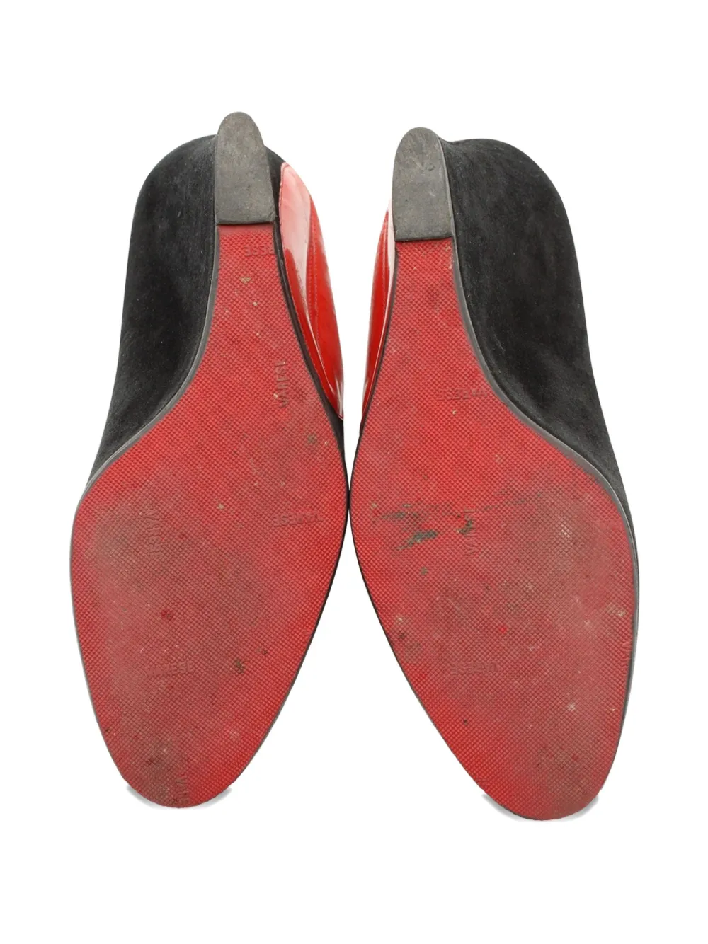 Pre-owned Christian Louboutin Kiss Me Wedge Pumps In Black