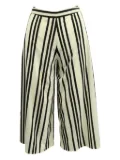 alice + olivia striped wide-leg trousers - White