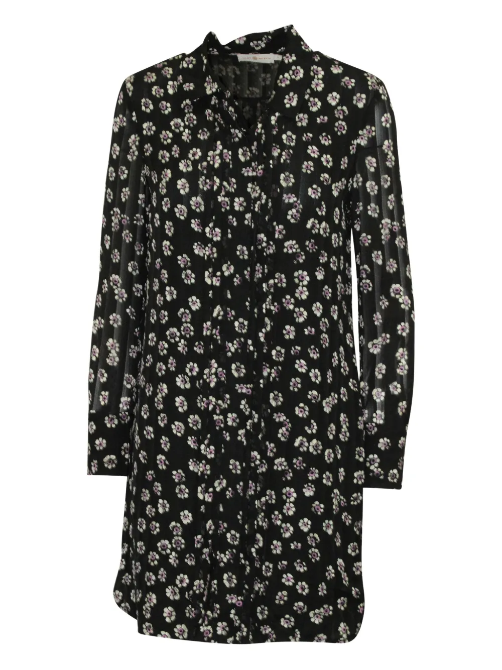 Tory Burch Avery floral-print shirt mini dress | Black | Image 1