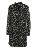 Tory Burch Avery floral-print shirt mini dress - Black