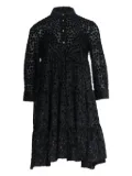 Maje polka-dot gathered-waist mini dress - Black