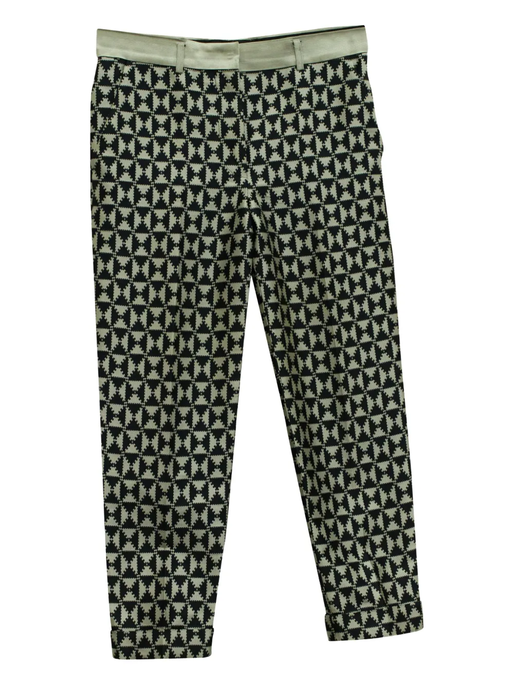 Haider Ackermann geometric-print trousers | Black | Image 1