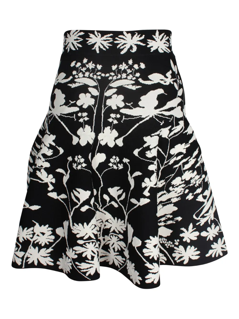 Alexander McQueen Pre-Owned floral jacquard-knit midi skirt | Image 2
