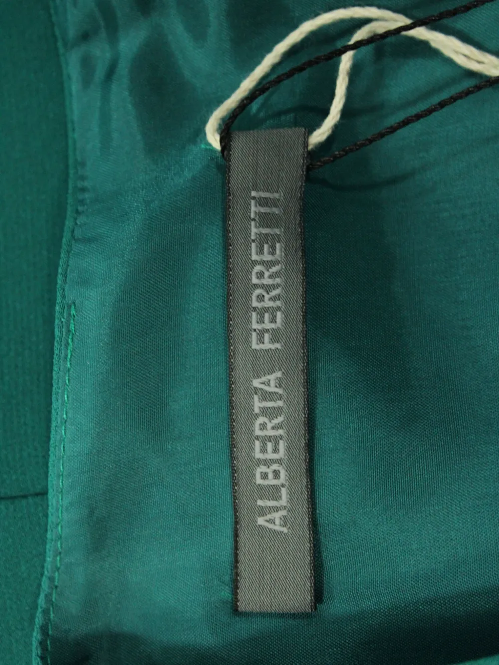 Pre-owned Alberta Ferretti Vintage Long-sleeve Flared Dress In Green