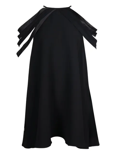 Halston halterneck ribbon-detail mini dress