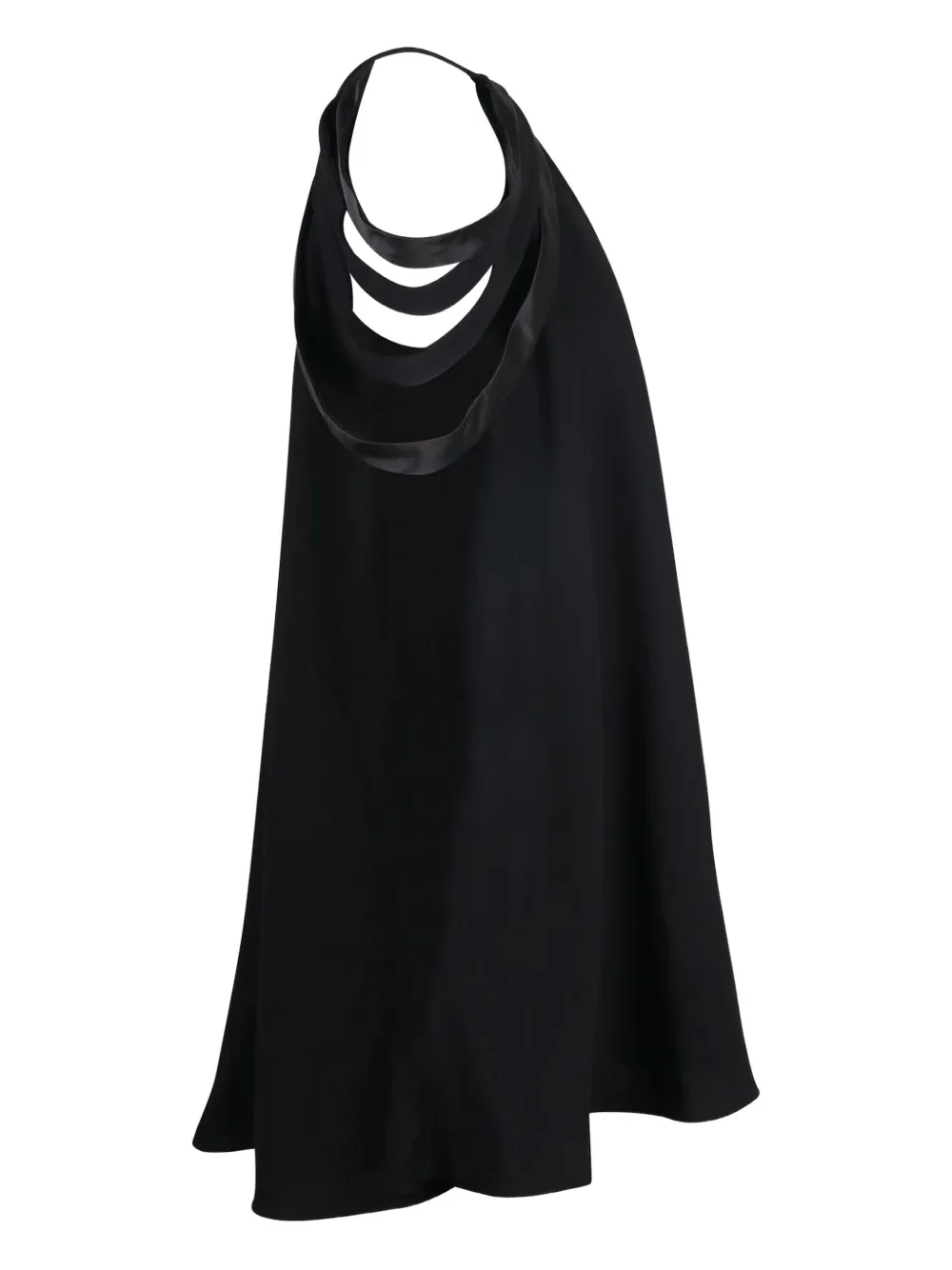 Halterneck Ribbon-Detail Mini Dress
