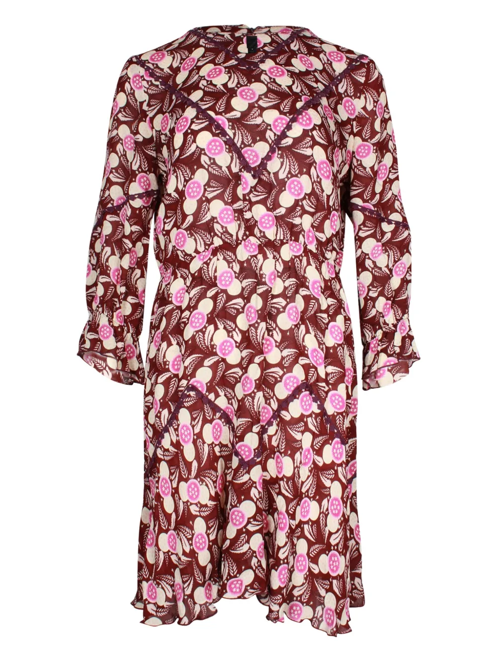 Anna Sui Vintage floral-print lace-trimmed mini dress | Red | Image 1