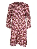 Anna Sui Vintage floral-print lace-trimmed mini dress - Red