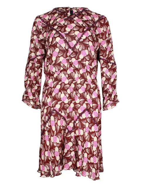 Anna Sui Vintage floral-print lace-trimmed mini dress