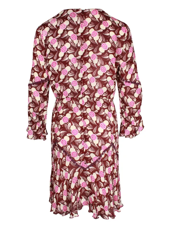 Anna Sui Vintage floral-print lace-trimmed Mini Dress | Red | FARFETCH JO