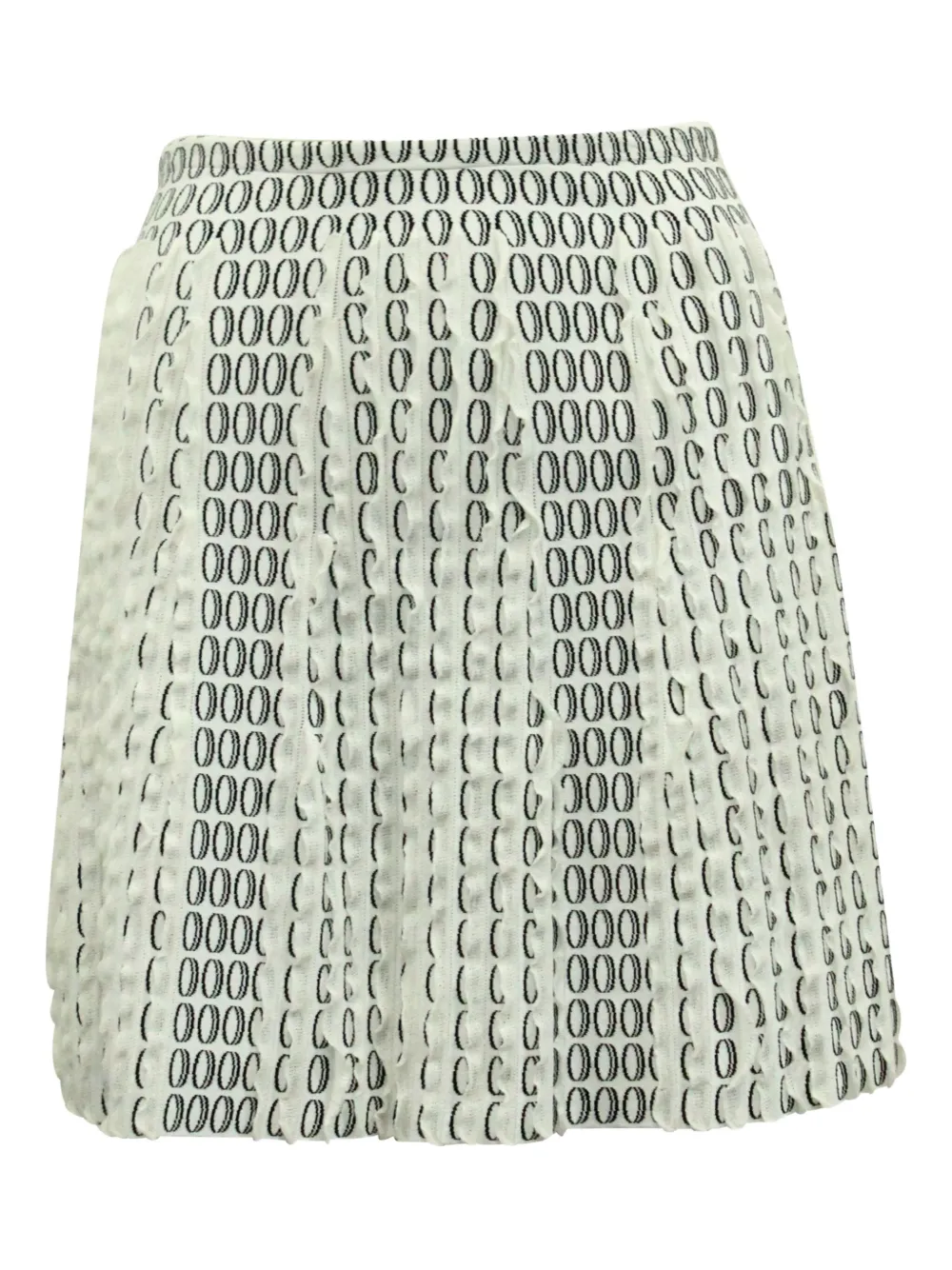 Pre-owned Alaïa Frill-detail Skirt In Neutral