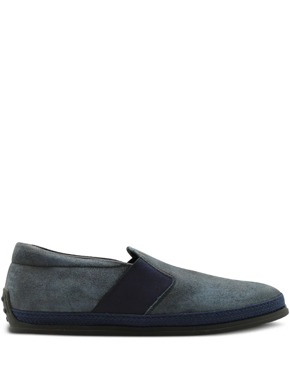 Tod's Vintage Pantofola suede slip-on loafers | Blue | Image 1
