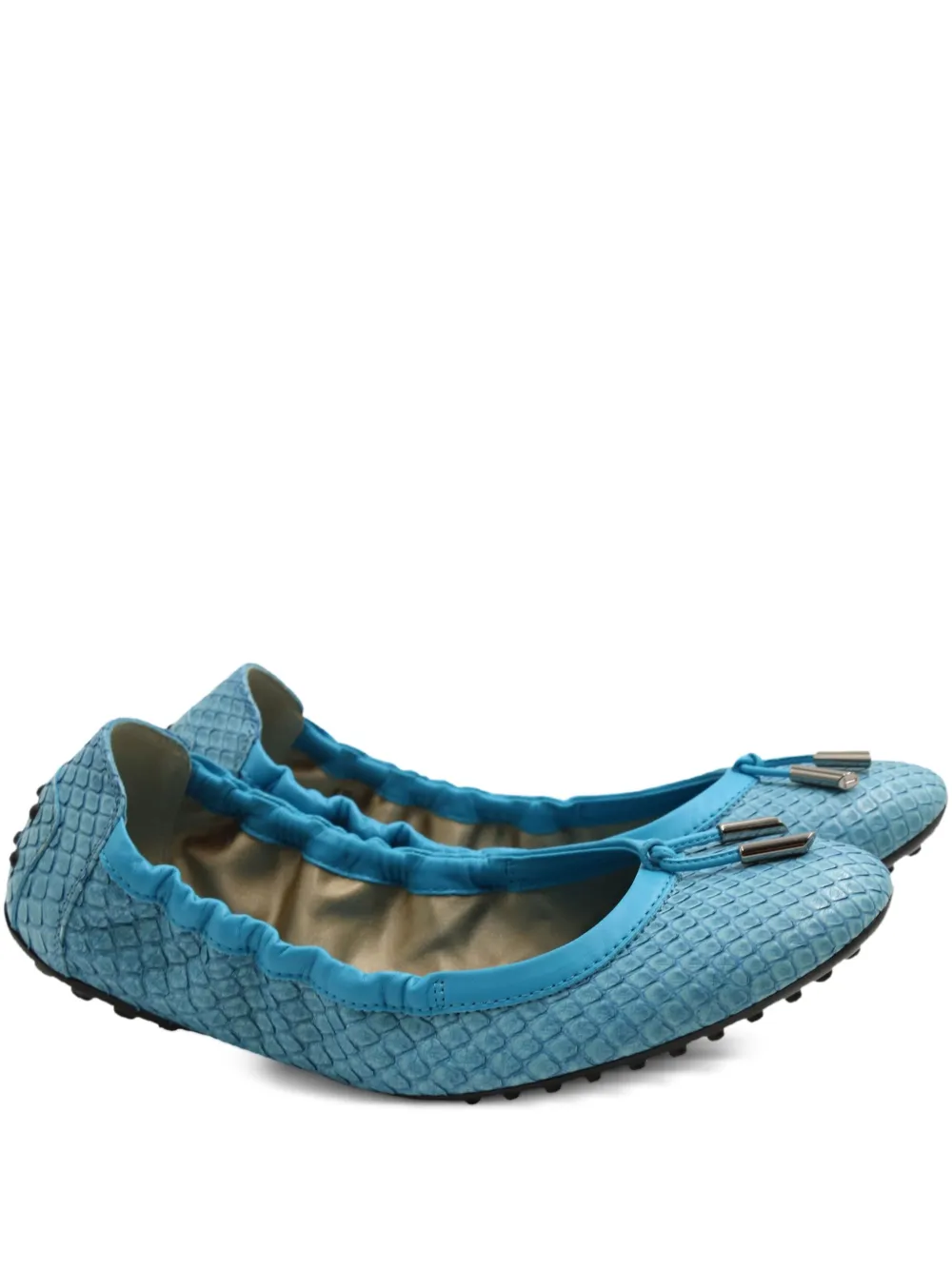 Tod's Vintage Dee  snakeskin ballerina flats | Blue | Image 1