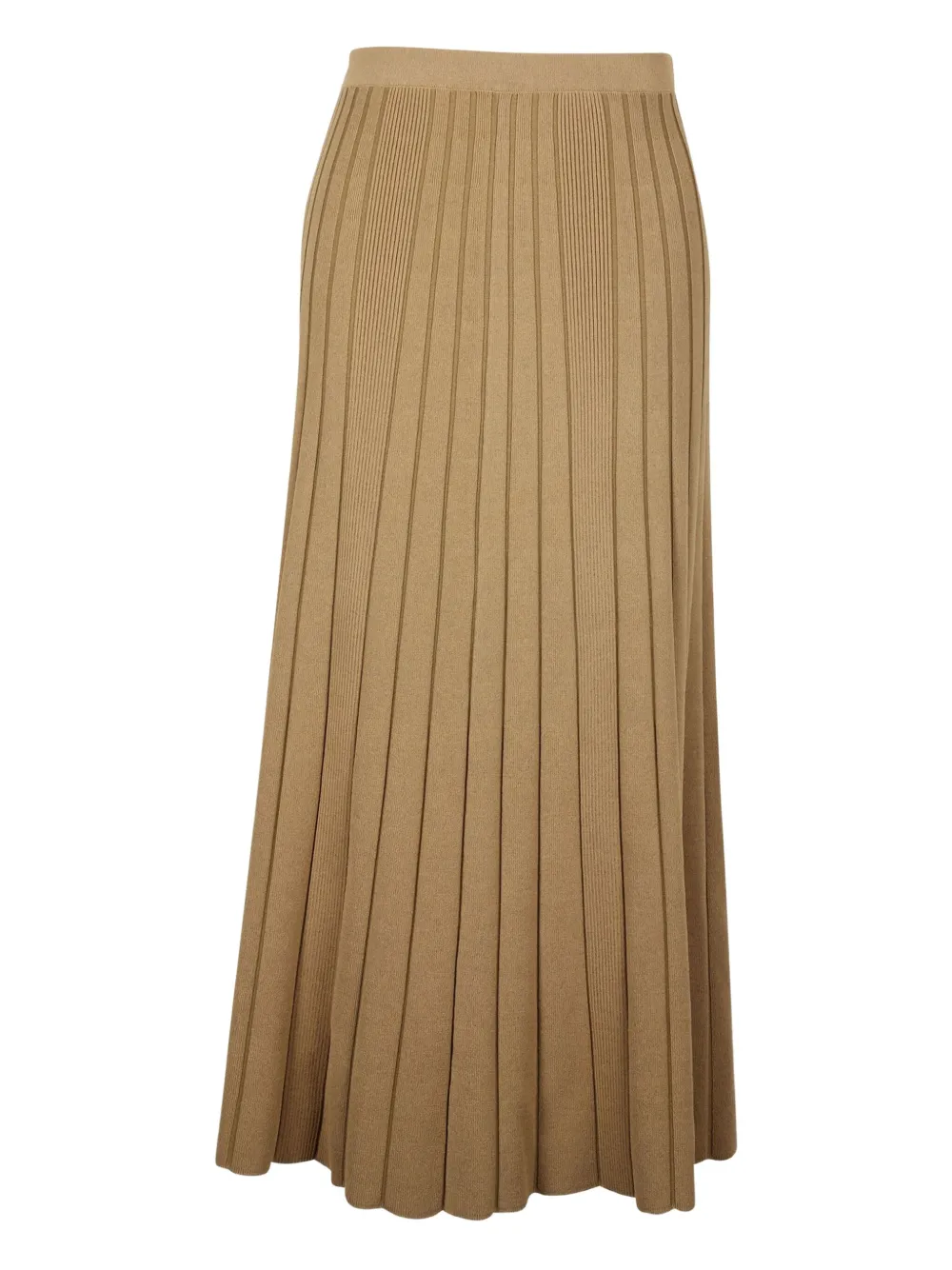 SANDRO ribbed pleated skirt | Brown | Image 1