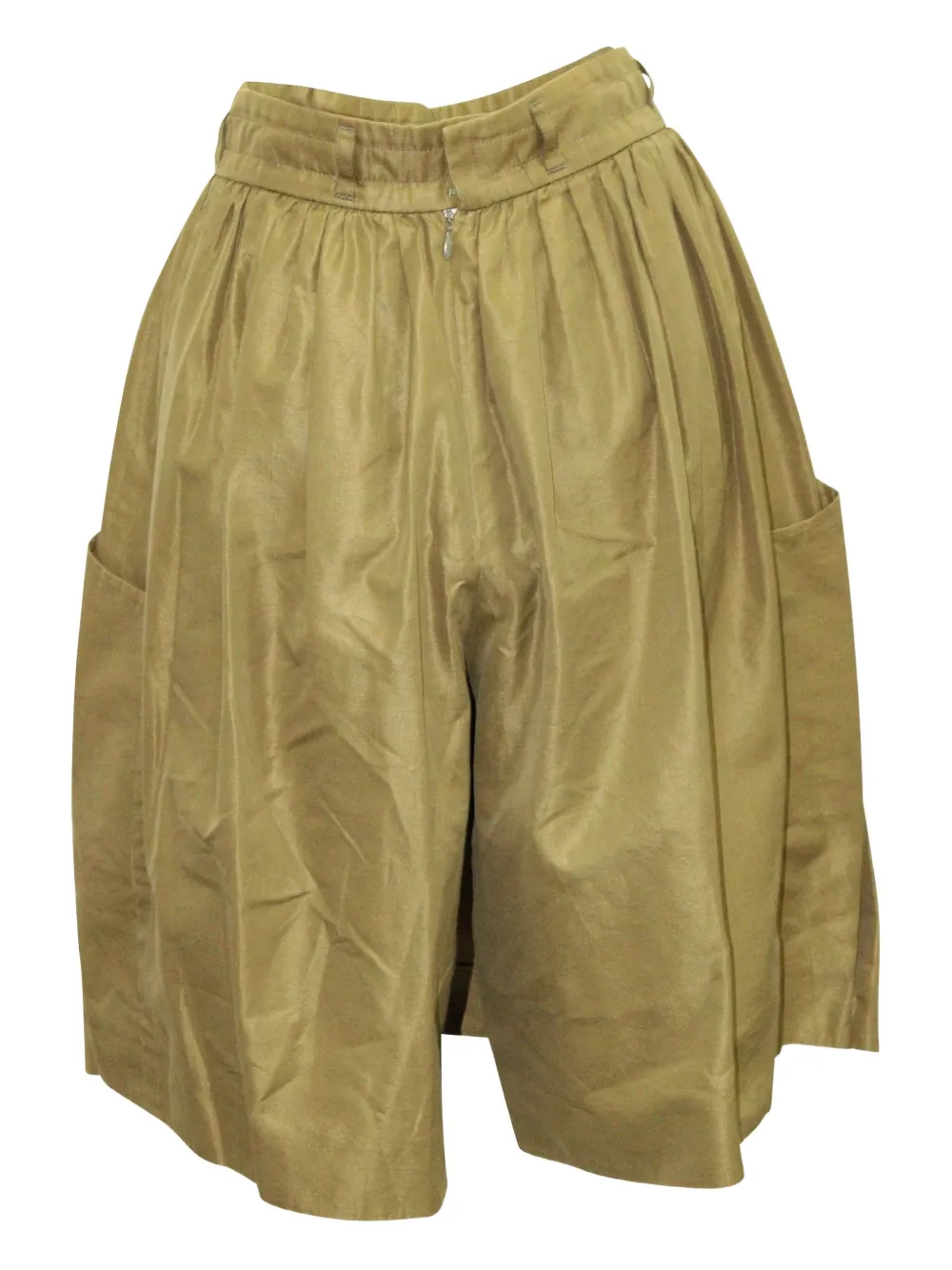 Saint Laurent Pre-Owned overlap trousers - Groen