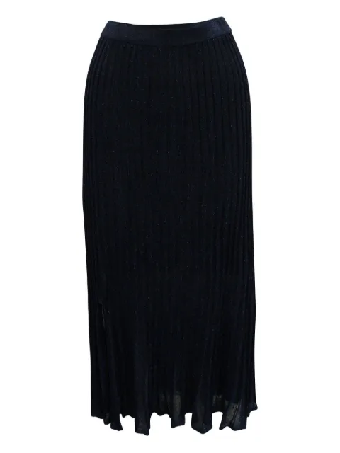 SANDRO pleated midi skirt