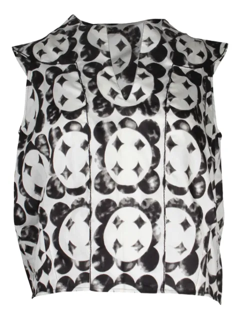 Saint Laurent Pre-Owned geometric-print sleeveless top