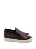 Mother Of Pearl floral-print patent-leather slip-on - Black