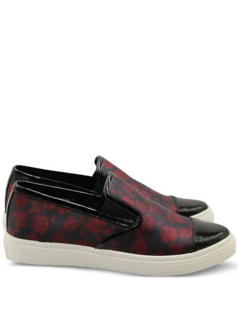 Mother Of Pearl floral-print patent-leather slip-on