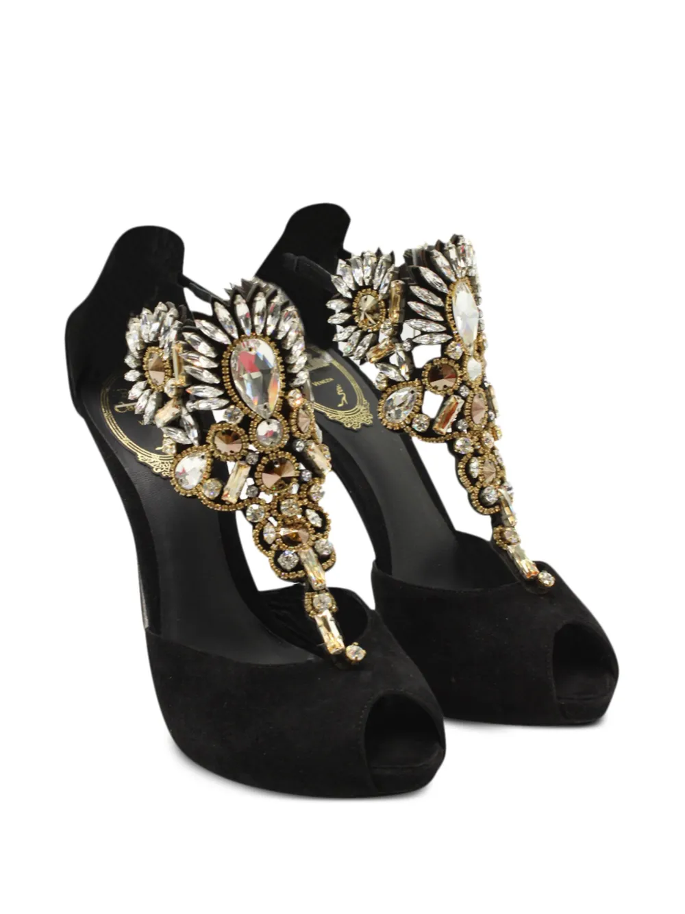 René Caovilla crystal-embellished suede sandals | Image 2