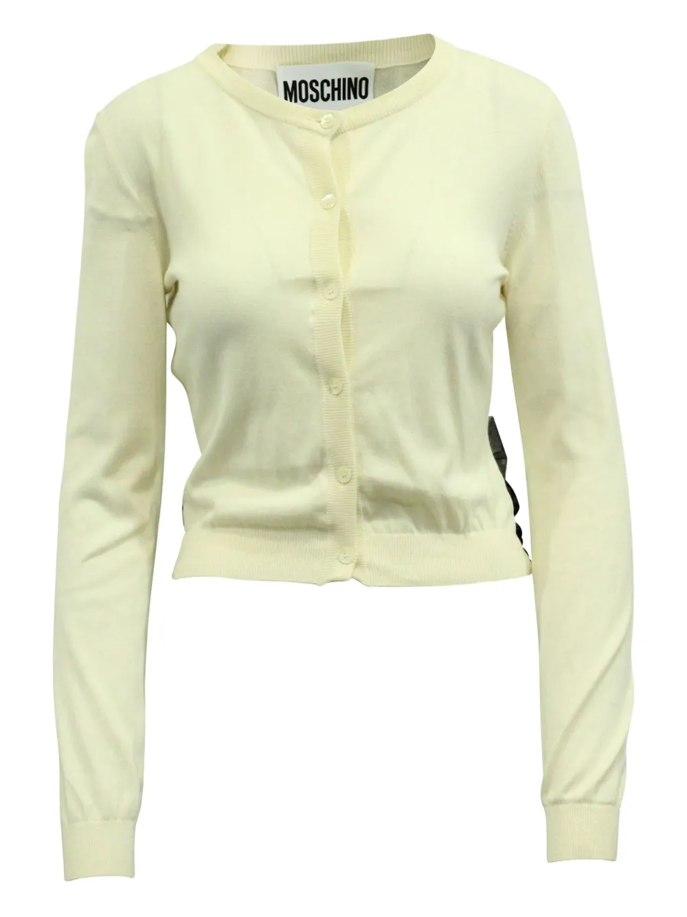 Moschino bow-detail knitted cardigan | Neutrals | Image 1