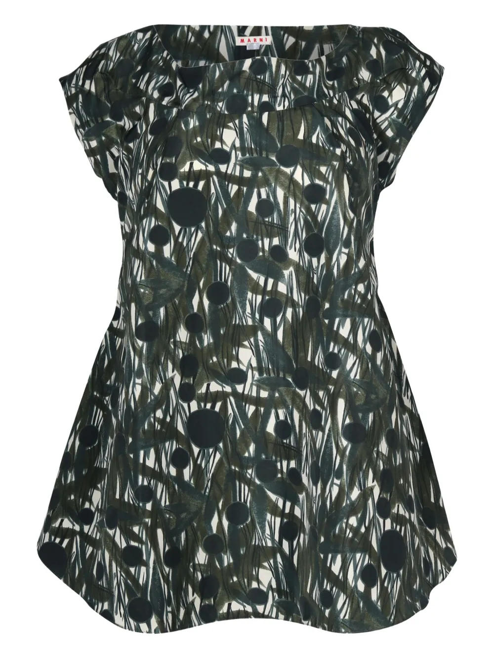 Marni Pre-Owned abstract-print sleeveless top | Green | Image 1