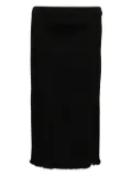 Theory ribbed midi skirt - Black