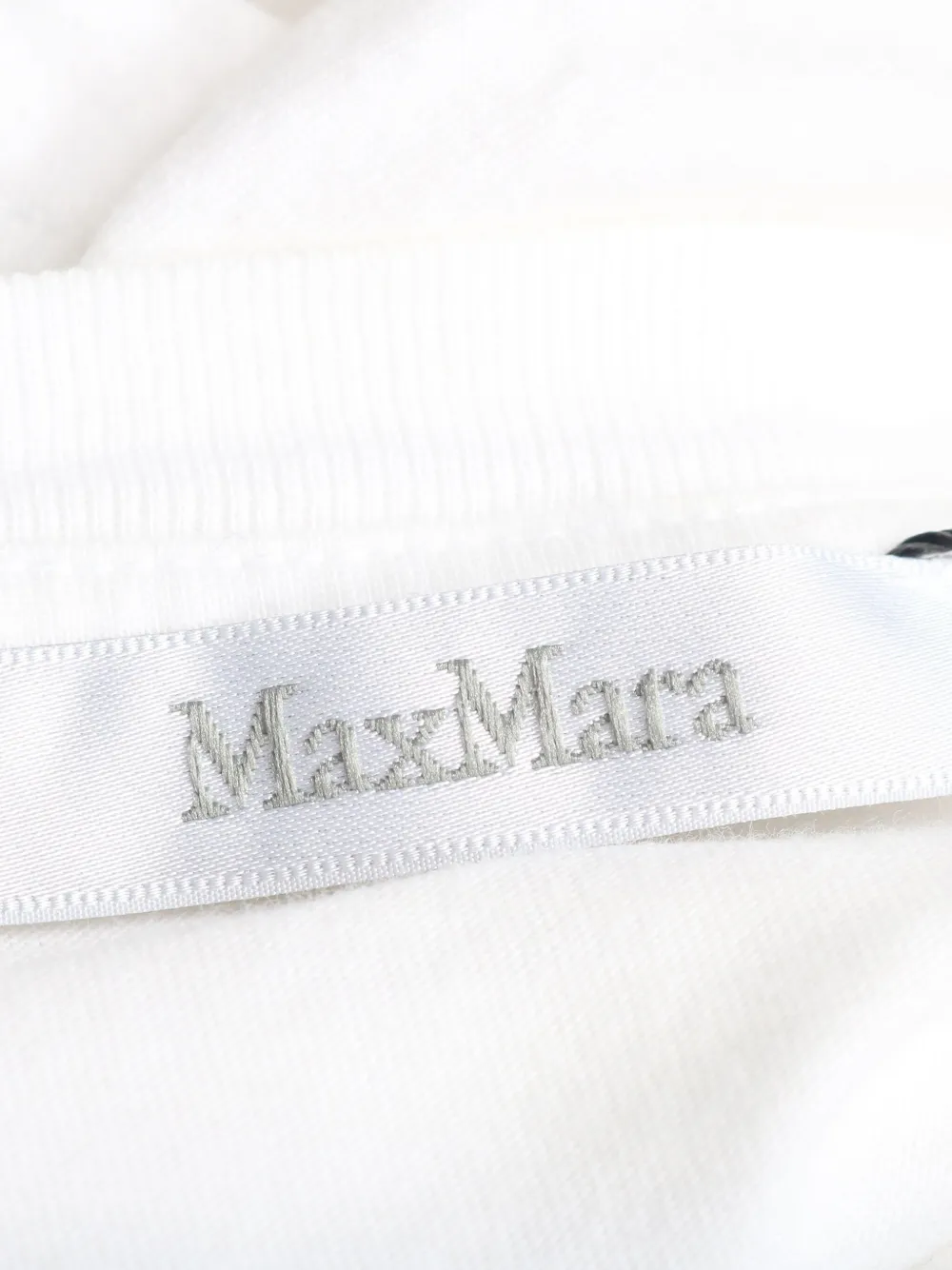 Pre-owned Max Mara Humor Logo-print T-shirt In White