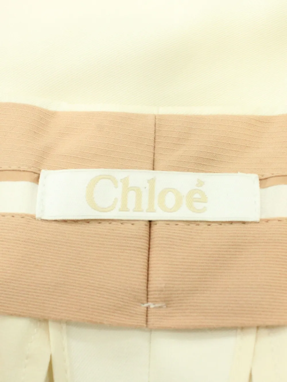 Pre-owned Chloé Vintage Pleated-front Trousers In White