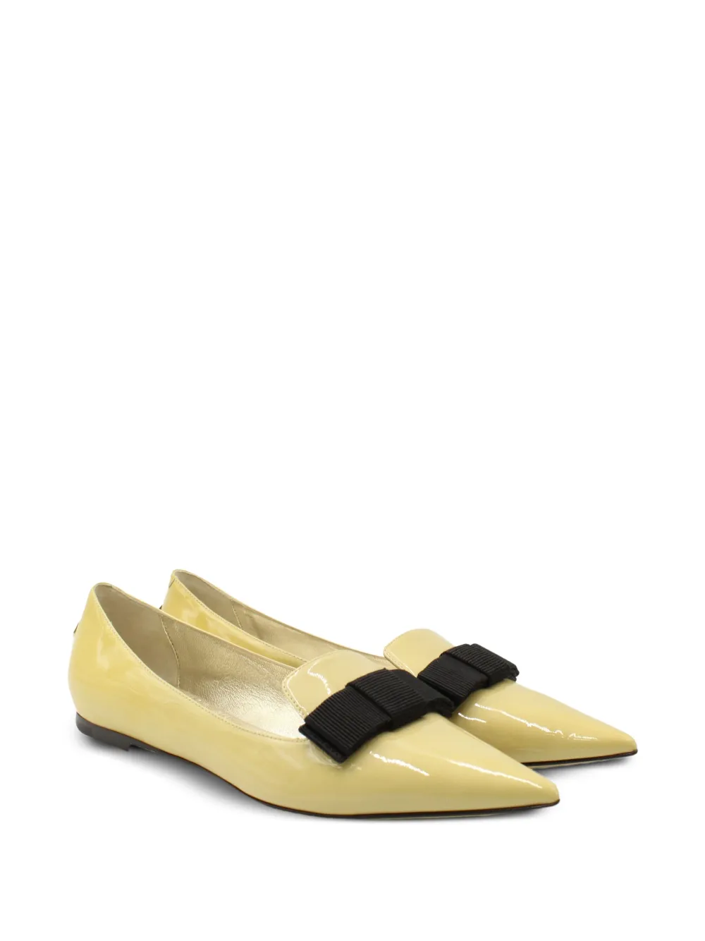 Jimmy Choo Pre-Owned Gala bow-detail patent-leather ballet flats | Image 2