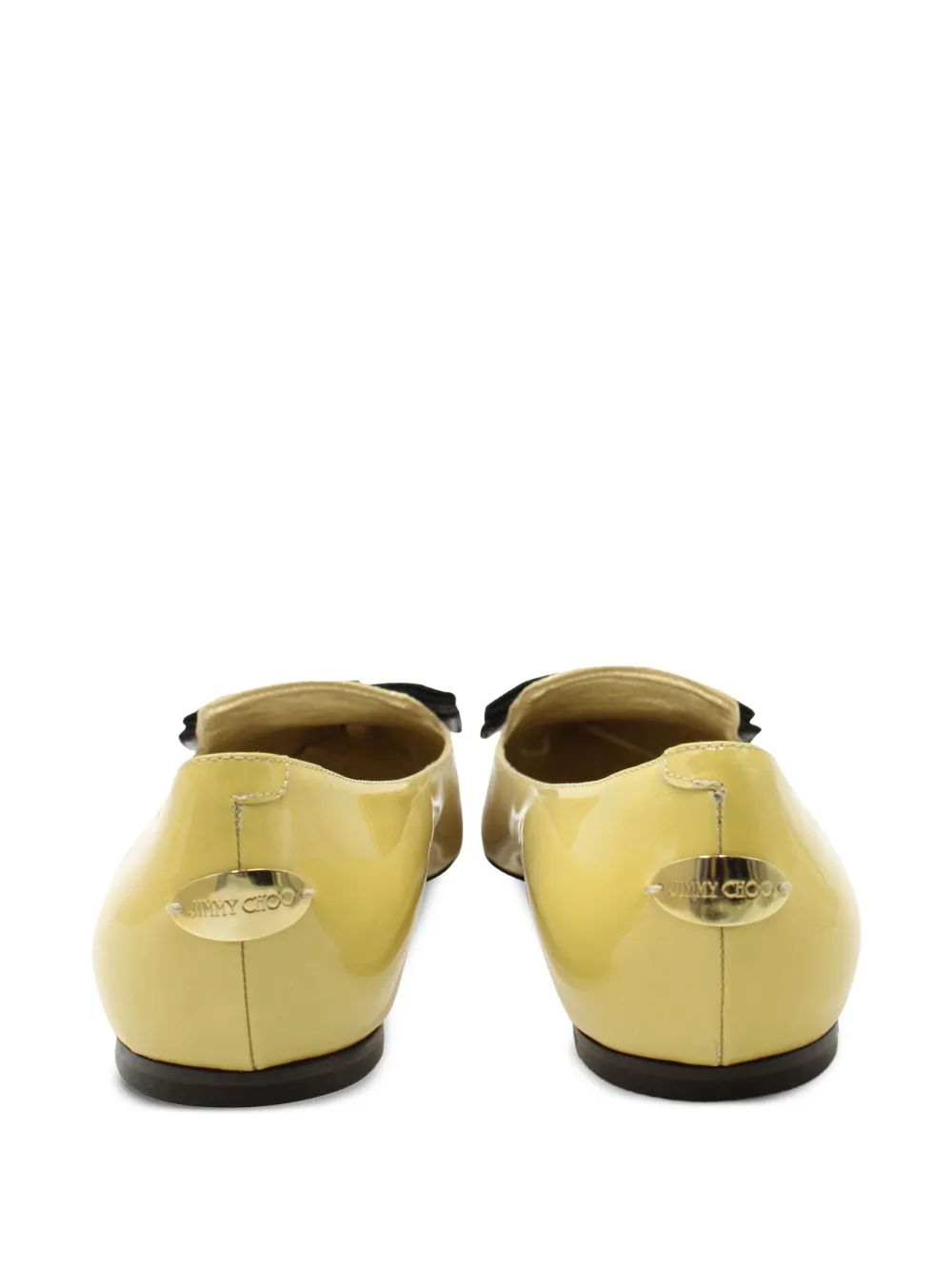 Gala Bow-Detail Patent-Leather Ballet Flats