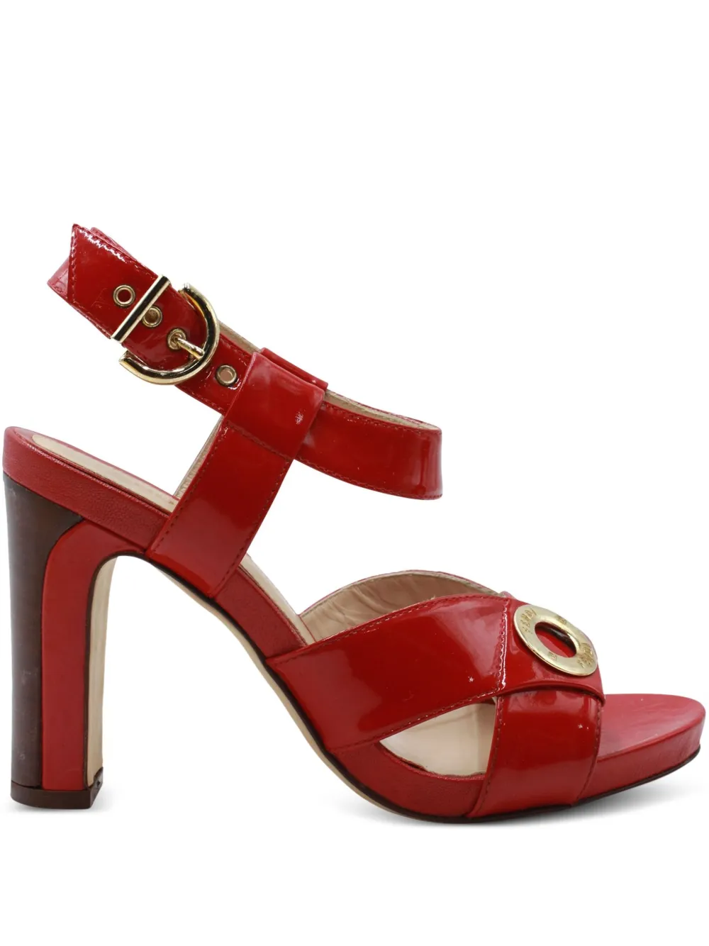 Fendi Pre-Owned patent-leather ankle-strap sandals | Red | Image 1