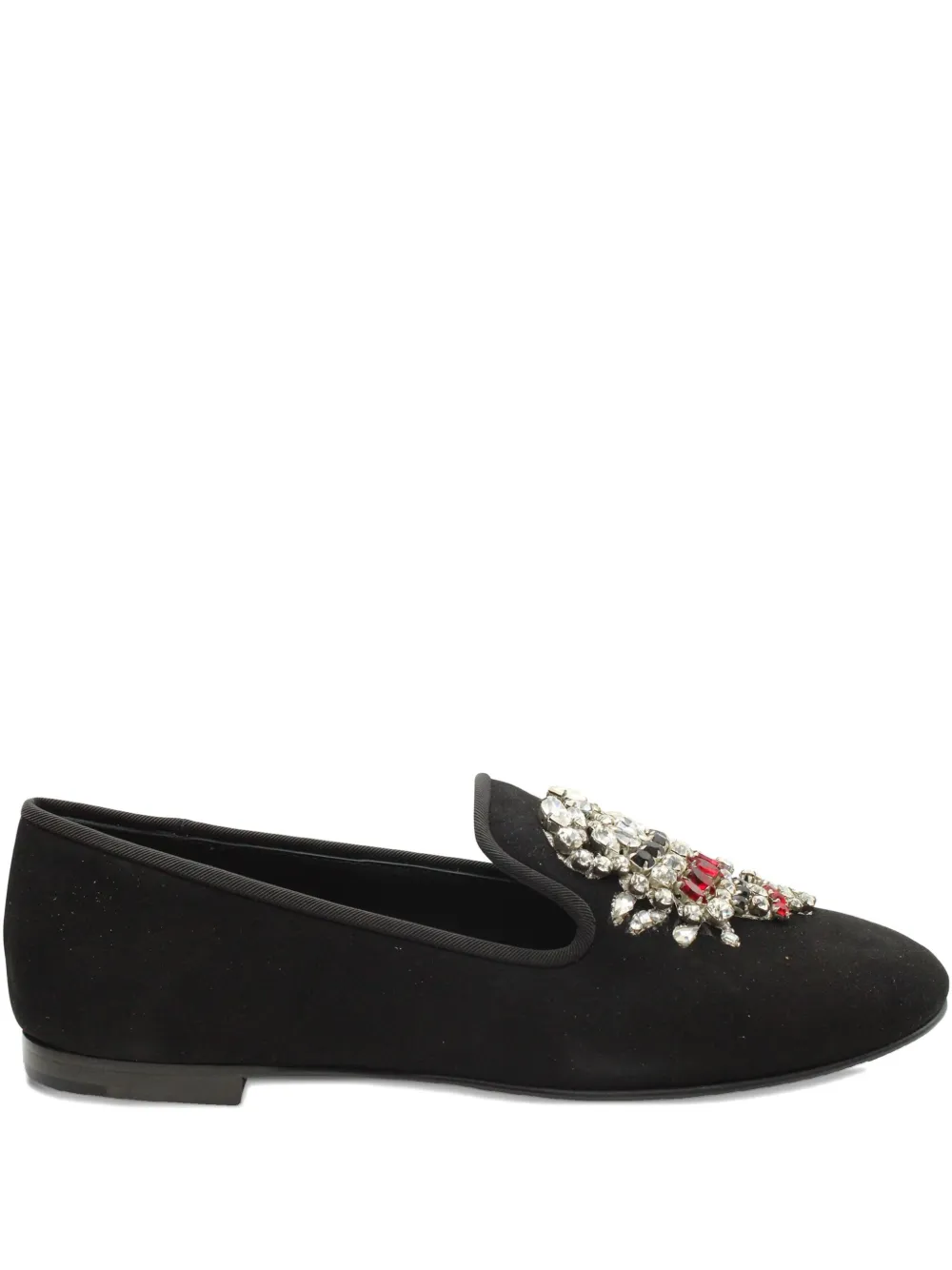 Pre-owned Giuseppe Zanotti Vintage Scorpion-embellished Flat Loafers In Black