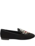 Giuseppe Zanotti Vintage scorpion-embellished flat loafers - Black