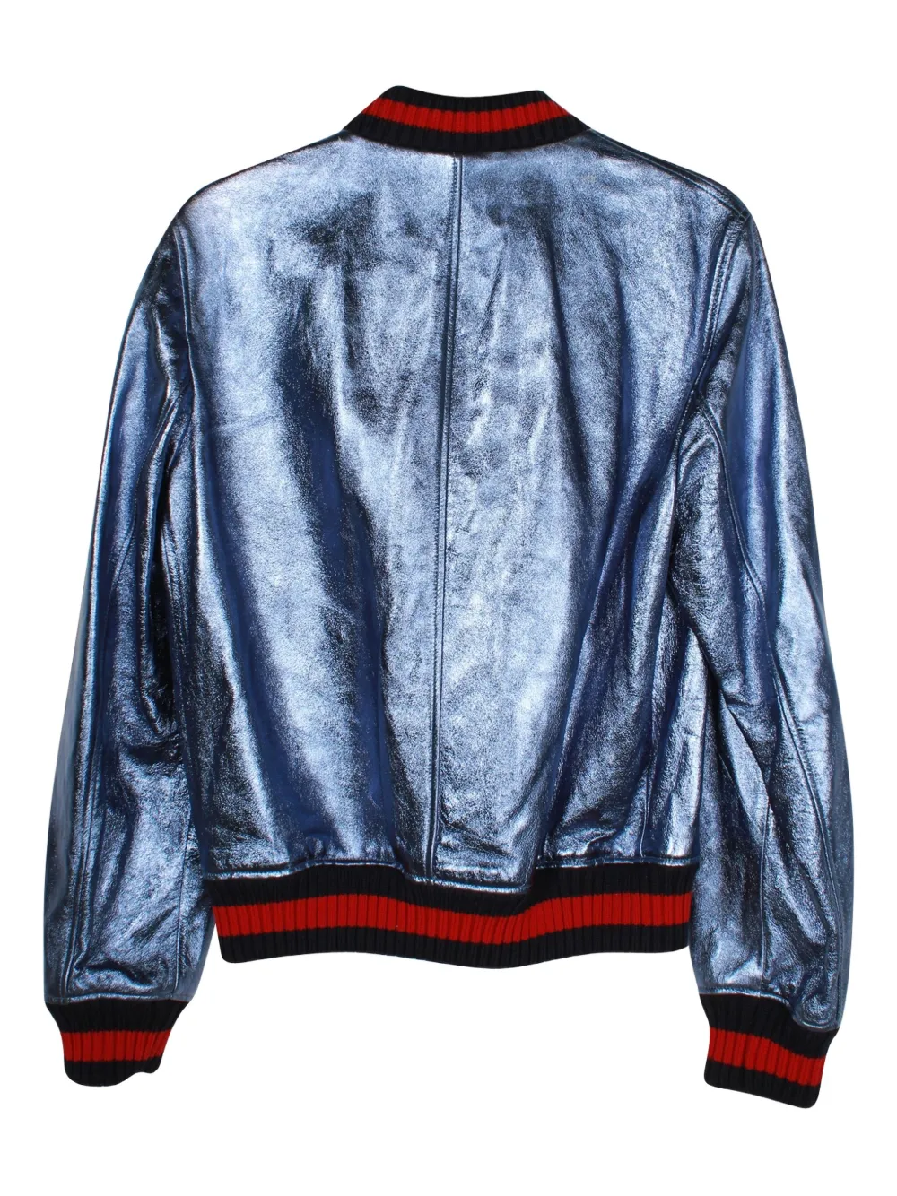 Gucci Pre-Owned leather zip-up bomber jacket | Image 2