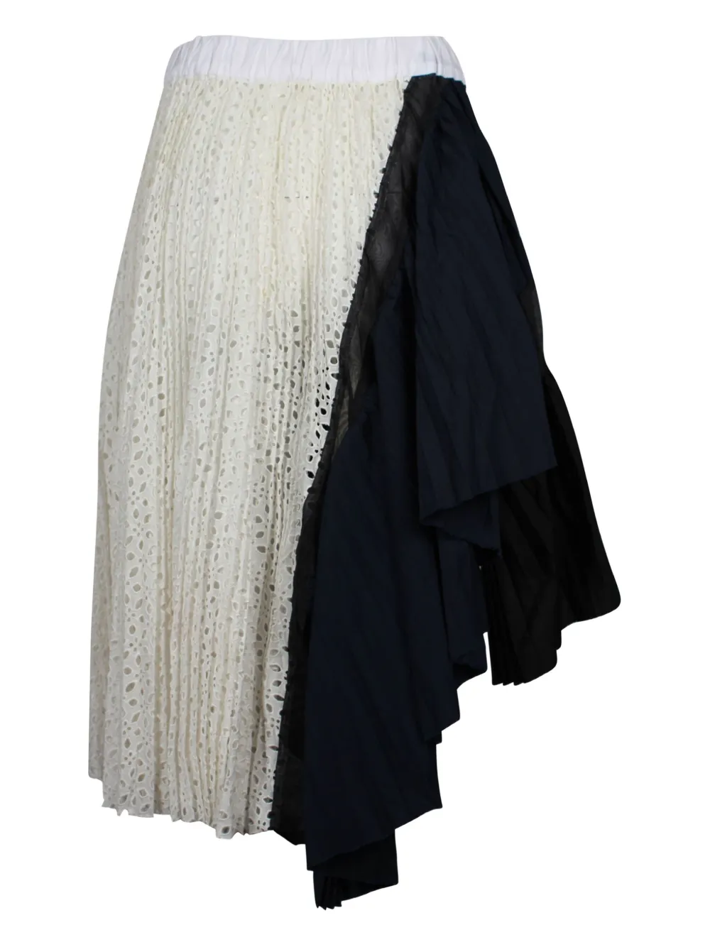 NIKE x SACAI lace-panel asymmetrical skirt | Black | Image 1