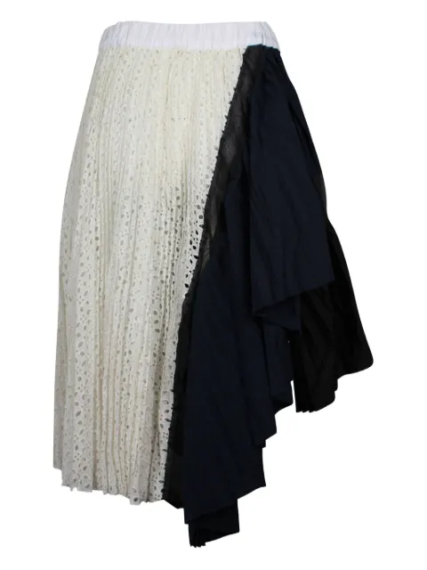 NIKE x SACAI lace-panel asymmetrical skirt