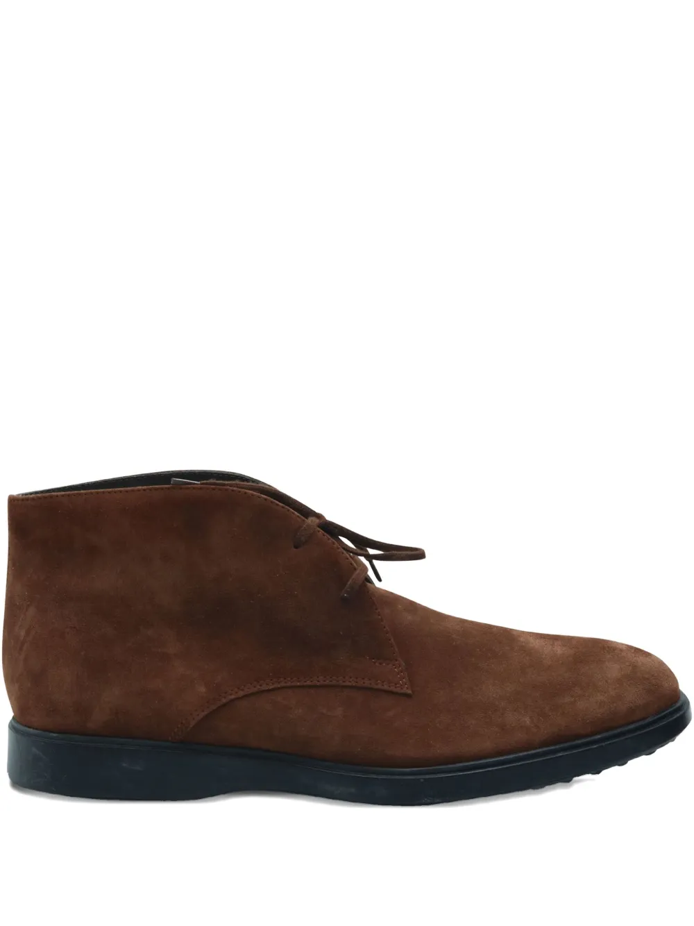Pre-owned Tod's Vintage Lace-up Suede Ankle Boots In Brown