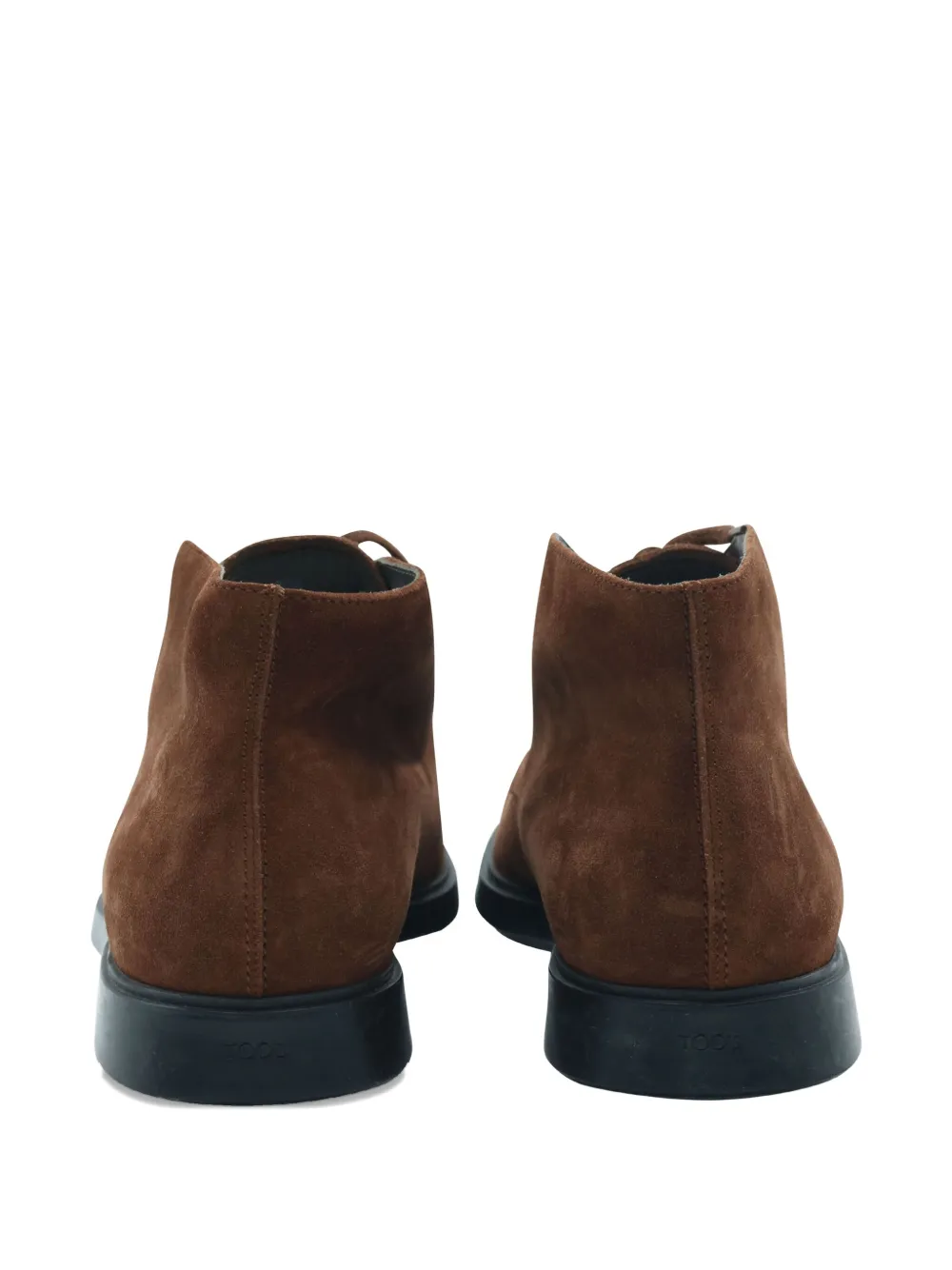 Pre-owned Tod's Vintage Lace-up Suede Ankle Boots In Brown