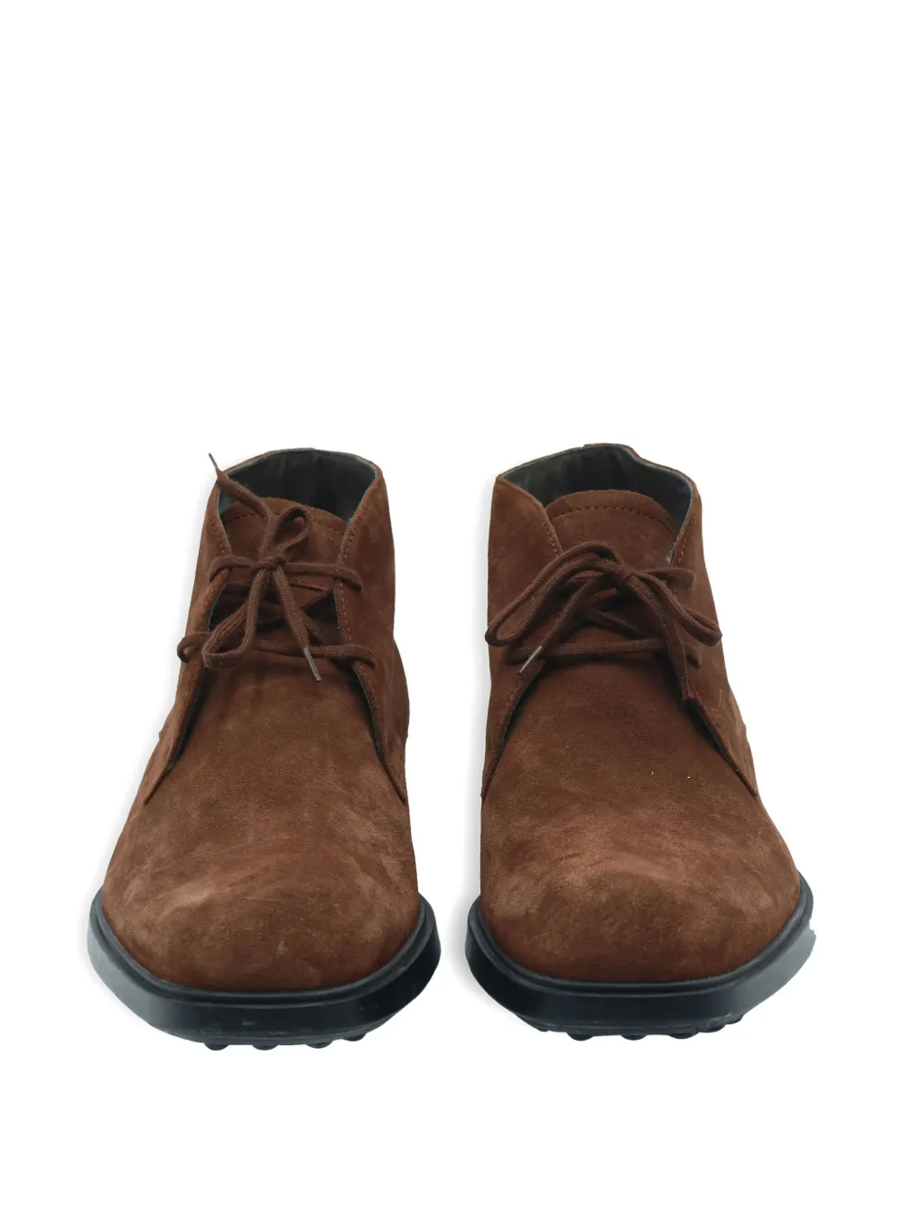 Pre-owned Tod's Vintage Lace-up Suede Ankle Boots In Brown