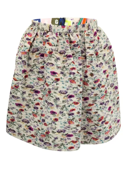 MSGM floral-pattern pleated mini skirt