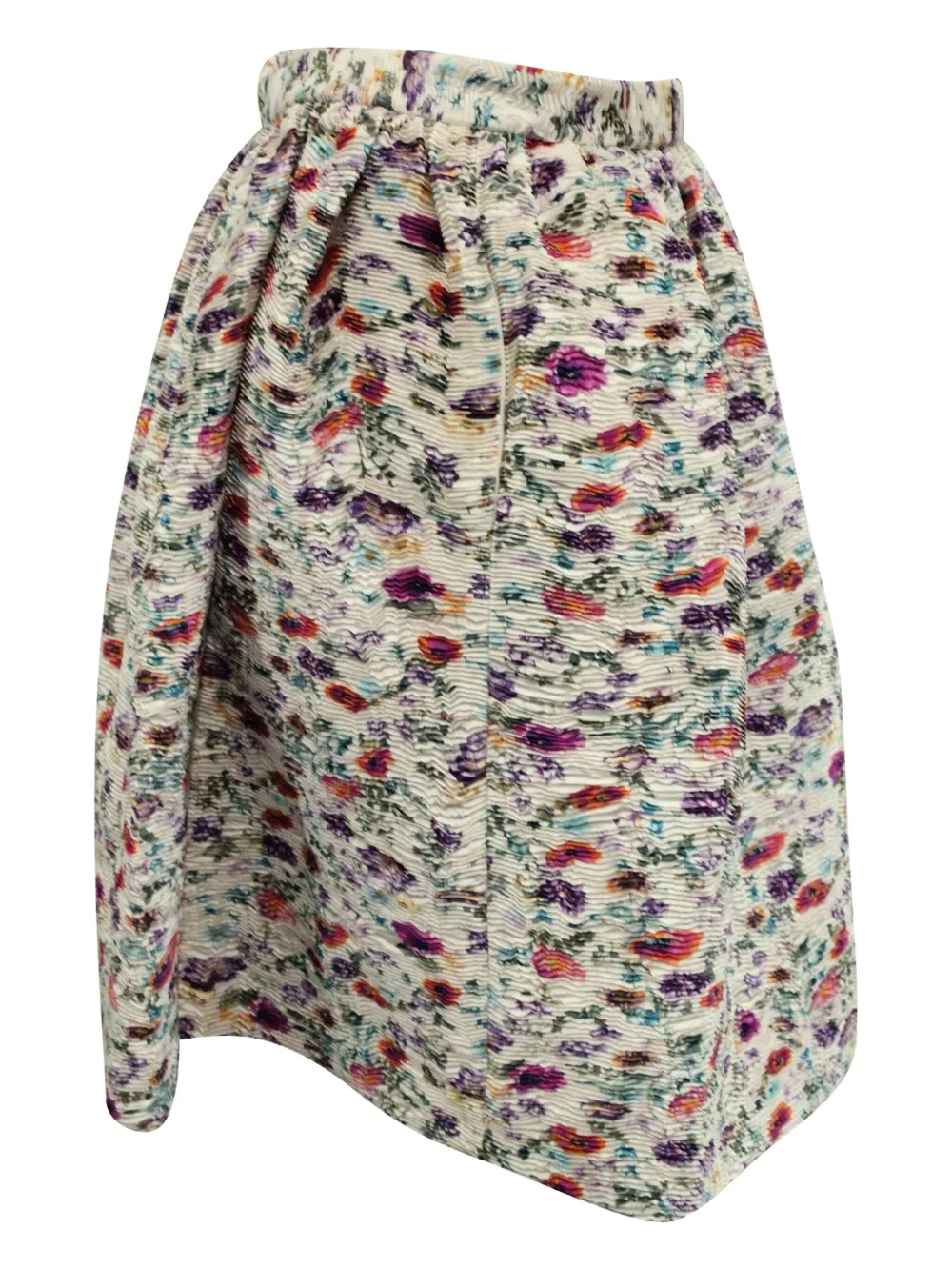 MSGM floral-pattern pleated mini skirt - Roze